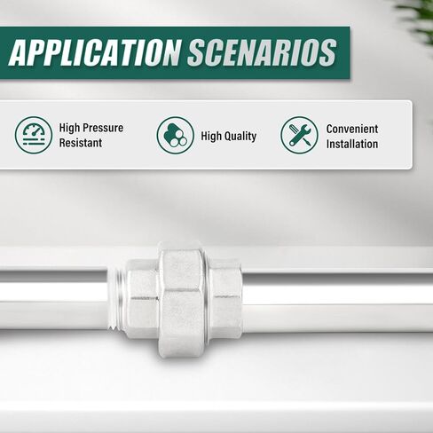 2 قطعة 304 اتحاد الفولاذ المقاوم للصدأ ، 1/2 "NPT ذكر x 1/2" NPT أنثى وصلة أنابيب الزهر ، اتحاد تجهيزات أنابيب الزهر للوقود/الهواء/السائل/النفط/الغاز in Kuwait