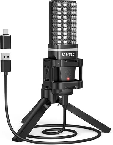 Camola Gaming Microphone, USB Computer Condenser Mic for PC/Laptop/Phone/PS4/5, RGB, Headphone Output, Volume Control,Plug and Play, Mute Button, for Streaming, Podcast, Studio Recording in Saudi Arabia