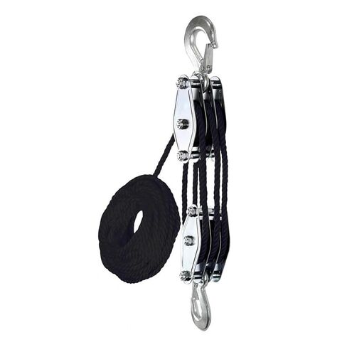 270 Rotatable Rope Pulley Block Zinc Alloy Hook Handheld Crane Heavy Duty Polyethylene Rope Pulley Hoist Manual Lifting Device in Saudi Arabia