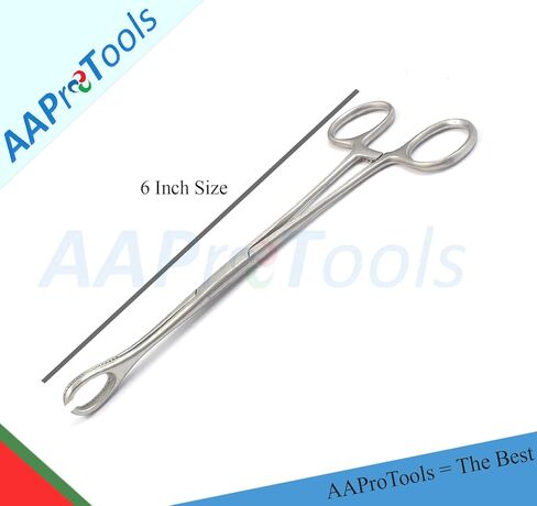Body Piercing Forceps Kit Hemostat Sponge Clamp 6" Straight (Slotted) in Saudi Arabia