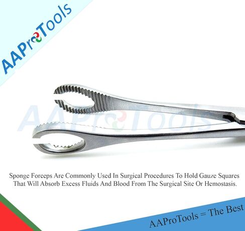 Body Piercing Forceps Kit Hemostat Sponge Clamp 6" Straight (Slotted) in Saudi Arabia