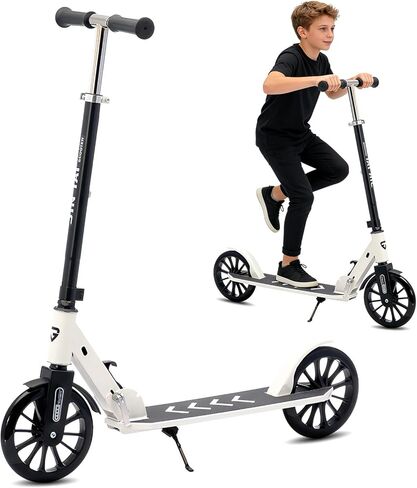 Kick Scooter for Ages 6+,Kid, Teens & Adults, Foldable, Lightweight 8IN Big Wheel Scooters -Max Load 260 LBS, Height Adjustable, Bearing ABEC9 in Saudi Arabia