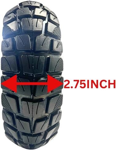 10" 10x2.75-6.5 Solid Scooter Tires – Durable Flat-Free Airless & Reliable - Off-Road Replacement Wheels for Electric Scooters (2 Pieces) in Saudi Arabia