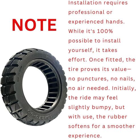 10" 10x2.75-6.5 Solid Scooter Tires – Durable Flat-Free Airless & Reliable - Off-Road Replacement Wheels for Electric Scooters (2 Pieces) in Saudi Arabia