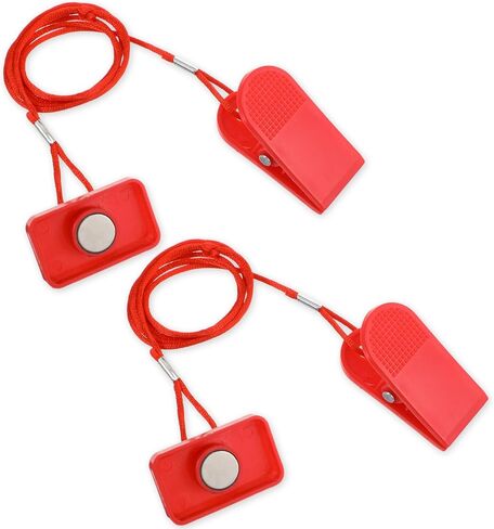 2 Pcs Treadmill Safety Key Replacement, Universal Treadmill Magnet Safety Key, 1.57"x0.59" Magnetic Emergency Stop Switch for Running Machines & Exercise Equipment (Rectangle) in Saudi Arabia