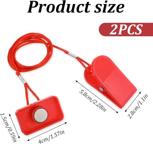 2 Pcs Treadmill Safety Key Replacement, Universal Treadmill Magnet Safety Key, 1.57"x0.59" Magnetic Emergency Stop Switch for Running Machines & Exercise Equipment (Rectangle) in Saudi Arabia