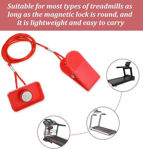 2 Pcs Treadmill Safety Key Replacement, Universal Treadmill Magnet Safety Key, 1.57"x0.59" Magnetic Emergency Stop Switch for Running Machines & Exercise Equipment (Rectangle) in Saudi Arabia