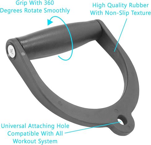 Luwint Single D Handle, Single Arm Row Cable Pulley System Attachment for Weight Workout Home Gym Accessories in Saudi Arabia