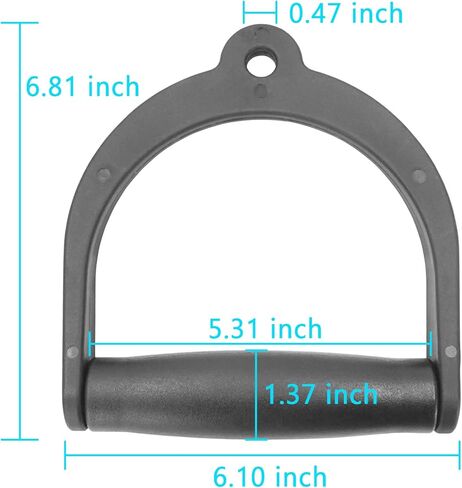 Luwint Single D Handle, Single Arm Row Cable Pulley System Attachment for Weight Workout Home Gym Accessories in Saudi Arabia