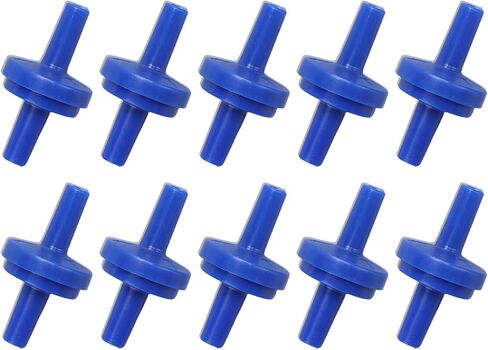 10Pcs 7mm/0.28in One Way Inline Check Valve PP Material Barb Hose Inline Non Return Valve for Fuel, Oil, Water, Air,for Fish Tank, Industry Equipment(Transparent) in Saudi Arabia