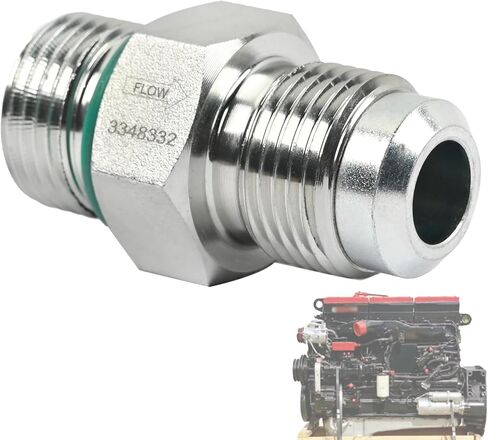 Fuel Check Valve w/Gasket Replace 042211 3348332 Fit for Cummins N14 Diesel Engine Fuel Pump Straight Flow Aluminum Prevents Fuel Backflow in Saudi Arabia