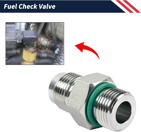 Fuel Check Valve w/Gasket Replace 042211 3348332 Fit for Cummins N14 Diesel Engine Fuel Pump Straight Flow Aluminum Prevents Fuel Backflow in Saudi Arabia