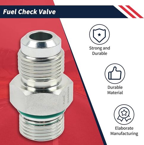 Fuel Check Valve w/Gasket Replace 042211 3348332 Fit for Cummins N14 Diesel Engine Fuel Pump Straight Flow Aluminum Prevents Fuel Backflow in Saudi Arabia