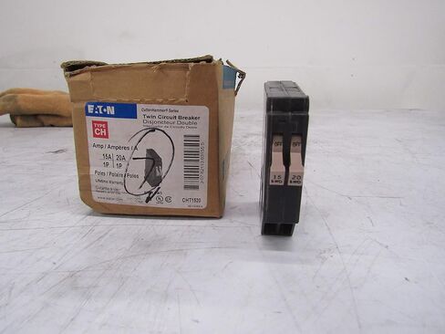 Eaton CHT1520 Plug-On Mount Type CHT Twin Breaker 1-Pole 15-20 Amp 120/240 Volt AC in Saudi Arabia