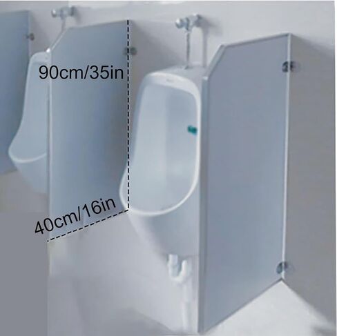 Urinal Screen Toilet Partition, Toilet Partition with Urinal Privacy Screen for Men, Wall-Mounted Wooden Partition Panel Board Urinal Baffle, Schools/Shopping Centers in Saudi Arabia