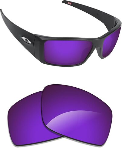 عدسات بديلة مستقطبة عاكسة باللون الأزرق الجليدي من Alphax لنظارات Oakley Heliostat OO9231 الشمسية in Kuwait