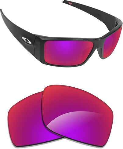 عدسات بديلة مستقطبة عاكسة باللون الأزرق الجليدي من Alphax لنظارات Oakley Heliostat OO9231 الشمسية in Kuwait