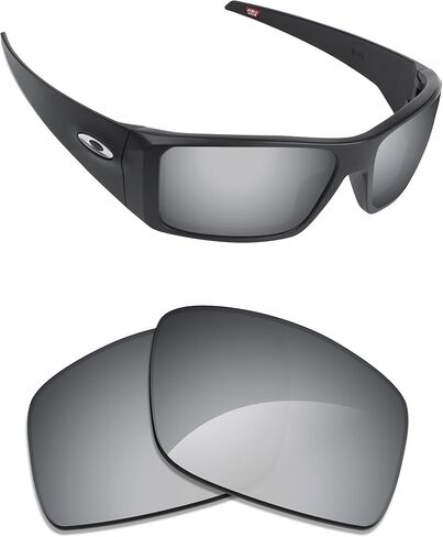 عدسات بديلة مستقطبة عاكسة باللون الأزرق الجليدي من Alphax لنظارات Oakley Heliostat OO9231 الشمسية in Kuwait