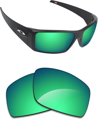 عدسات بديلة مستقطبة عاكسة باللون الأزرق الجليدي من Alphax لنظارات Oakley Heliostat OO9231 الشمسية in Kuwait