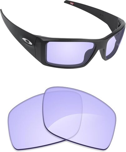 عدسات بديلة مستقطبة عاكسة باللون الأزرق الجليدي من Alphax لنظارات Oakley Heliostat OO9231 الشمسية in Kuwait