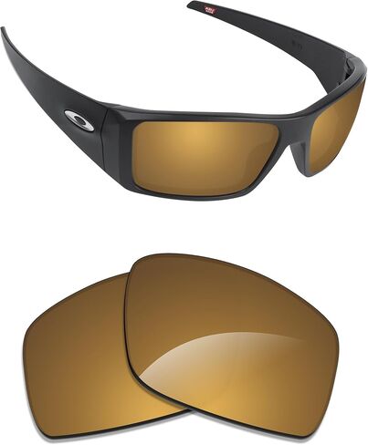 عدسات بديلة مستقطبة عاكسة باللون الأزرق الجليدي من Alphax لنظارات Oakley Heliostat OO9231 الشمسية in Kuwait