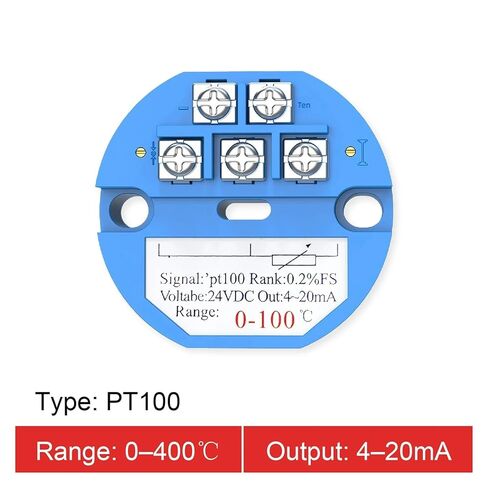 PT100 RTD Temperature Transmitter 4-20mA 0-5V 0-10V Output Signal Converter Sensor Module(0-400 4-20MA) in Saudi Arabia