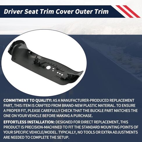 1088964-00-G,Driver Seat Trim Cover Outer Trim Panel Compatible with Tesla Model 3/Y 2017 2018 2019 2020 2021 2022 2023 Replace 1098349-00-G Front Outer Trim Cover Shield Panel in Saudi Arabia