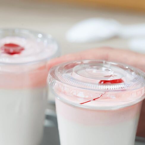 Karat 74mm PET Clear Flat Lid - No Hole, for 7oz PET Cup - Case of 1000 pcs, C-KC74TS-NH in Saudi Arabia