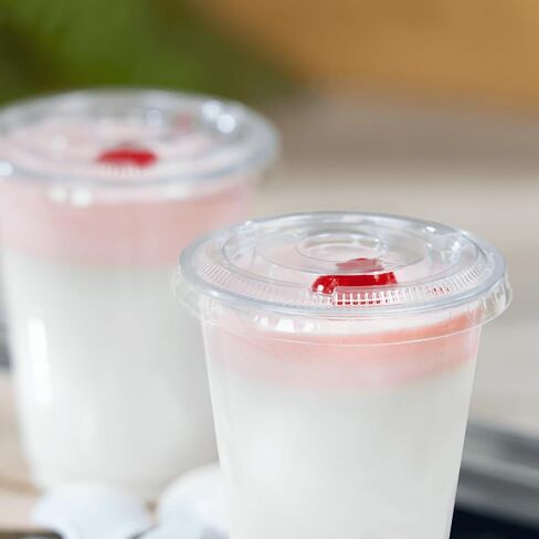 Karat 74mm PET Clear Flat Lid - No Hole, for 7oz PET Cup - Case of 1000 pcs, C-KC74TS-NH in Saudi Arabia