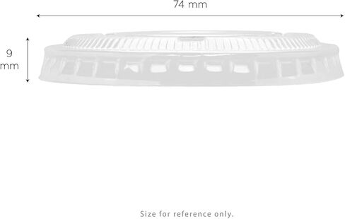 Karat 74mm PET Clear Flat Lid - No Hole, for 7oz PET Cup - Case of 1000 pcs, C-KC74TS-NH in Saudi Arabia