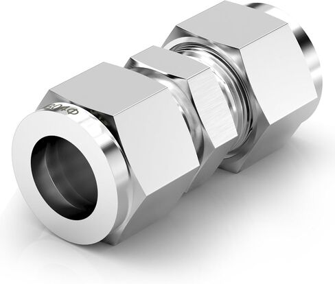 TAISHER 2PCS 304 Stainless Steel Compression Tube Pipe Fitting Connector, 1/2" Tube OD x 1/2" NPT Female Straight Adapter in Saudi Arabia