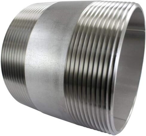 حلمة Duda Energy Barrel مقاس 4 بوصات NPT أطراف ملولبة، 4 بوصات ذكر × طول 3-1/2 بوصة in Saudi Arabia
