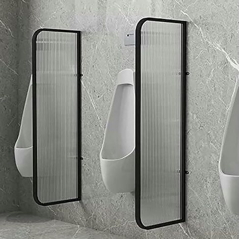 Commercial Urinal Partitions & Privacy Screens - for Hotels, Offices, and Public Spaces (Black, W40*H120cm) in Saudi Arabia