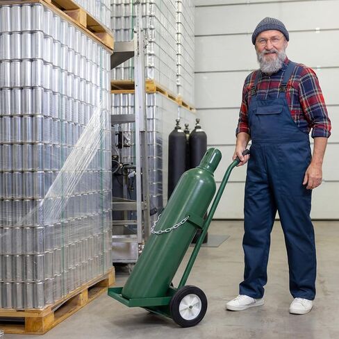 DaisyInner Single Cylinder Welding Cart Large Capacity Oxygen Tank Dolly Welding Gas Cylinder Hand Truck 8" x 10" Base 41" High with Solids Rubber 8" Tires in Saudi Arabia