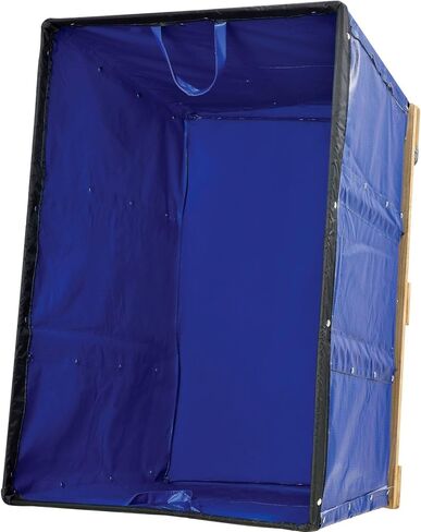 Global Industrial 20 Bushel, Blue Vinyl Basket Bulk Truck, Unassembled, 48" L x 32" W x 36" H, Rolling Laundry Cart, Commercial Material Handling Cart with 4" Casters in Saudi Arabia