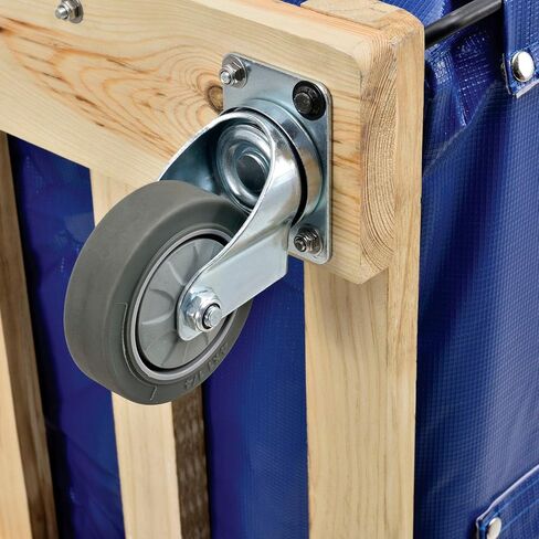 Global Industrial 20 Bushel, Blue Vinyl Basket Bulk Truck, Unassembled, 48" L x 32" W x 36" H, Rolling Laundry Cart, Commercial Material Handling Cart with 4" Casters in Saudi Arabia