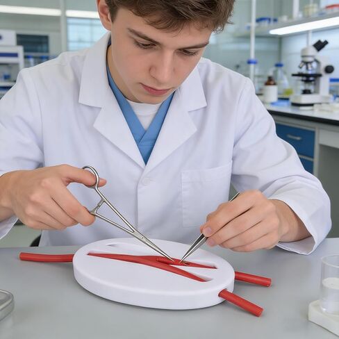 مجموعة التدريب على مفاغرة الأوعية الدموية من Ultrassist، تتضمن مواد خياطة الأوعية الدموية لطلاب الطب، ومستلزمات طلاب التمريض الطبي، ومجموعة خياطة مثالية لتدريب طلاب الطب in Saudi Arabia
