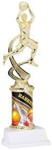 Decade Awards Basketball Trophy, Sport Motion Column - Engraved Basketball Team Award - Customize Now (10 Inch Tall) in Saudi Arabia