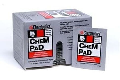 ITW Chemtronics CP400 Chempad مناديل كحول مشبعة مسبقًا (4 عبوات/200 منديل) in Kuwait
