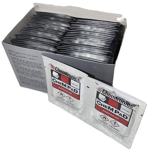ITW Chemtronics CP400 Chempad مناديل كحول مشبعة مسبقًا (4 عبوات/200 منديل) in Kuwait
