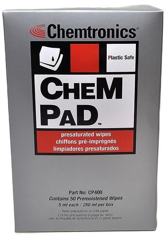 ITW Chemtronics CP400 Chempad مناديل كحول مشبعة مسبقًا (4 عبوات/200 منديل) in Kuwait