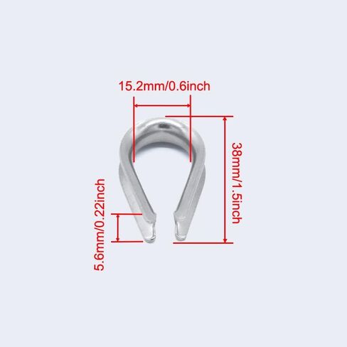 2 Set Stainless Steel Cable Clip Clamp Replacement 5mm Fitness Pulley Cable Clamp Clips with Ring Loop Sleeve Protector U Bolt Fastener for Home Gym Equipment Weight Machine Pulley System in Saudi Arabia