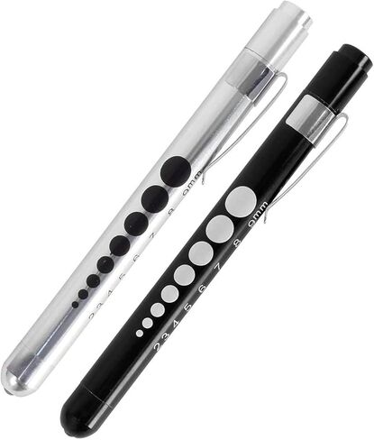 ASA TECHMED Nurse LED Medical Penlight with Pupil Gauge for Nursing Students Doctors (2-Pack) in Saudi Arabia