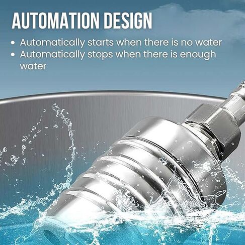 Automatic Water Float Valve, 1/2 to 3/4 Inch Connection Types, Stainless Steel 304 Fully Automatic Water Shut off Float Valve for Water Tank, Pool, Livestock Trough (2 Pack) in Kuwait