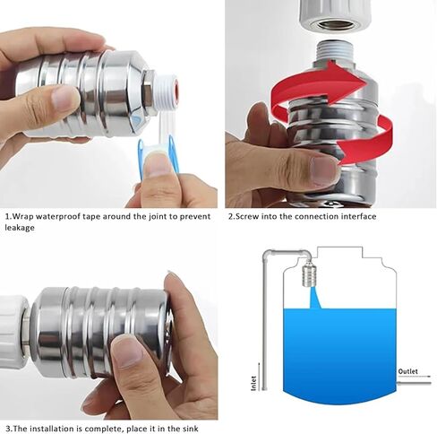Automatic Water Float Valve, 1/2 to 3/4 Inch Connection Types, Stainless Steel 304 Fully Automatic Water Shut off Float Valve for Water Tank, Pool, Livestock Trough (2 Pack) in Kuwait