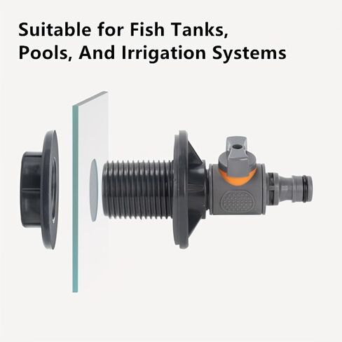 1/2 Inch PVC Garden Hose Connector with Ball Valve Switch, Male Thread Quick Connect Fitting, Water Saving Hose Adapter for Garden Irrigation, Outdoor Watering, Car Wash and Water Pipe Connection in Saudi Arabia
