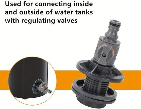 1/2 Inch PVC Garden Hose Connector with Ball Valve Switch, Male Thread Quick Connect Fitting, Water Saving Hose Adapter for Garden Irrigation, Outdoor Watering, Car Wash and Water Pipe Connection in Saudi Arabia