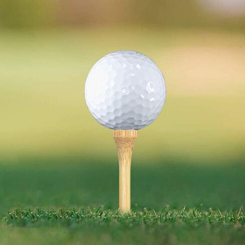 300Pcs Bamboo Golf Tees, 2 3/4 & 3 1/4 Inch Dual Sizes - Unbreakable Wooden Tees for Men, Eco-Friendly Golf Accessories for Golfers in Saudi Arabia