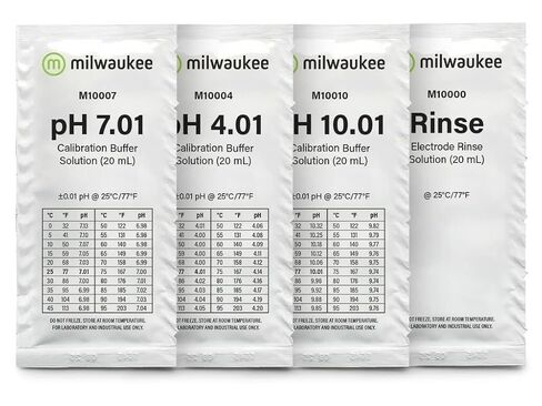 Milwaukee Instruments M1000AB pH 7.0/4.0 and 10.0 Buffer Solution Assortment, 20 mL Volume in Saudi Arabia