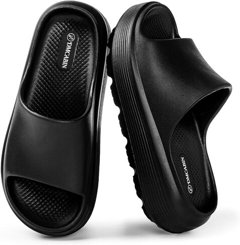 Platform Slides for Women and Men | Chunky Thick EVA Sole with Stable Support | Non-Slip for Daily Wear in Saudi Arabia